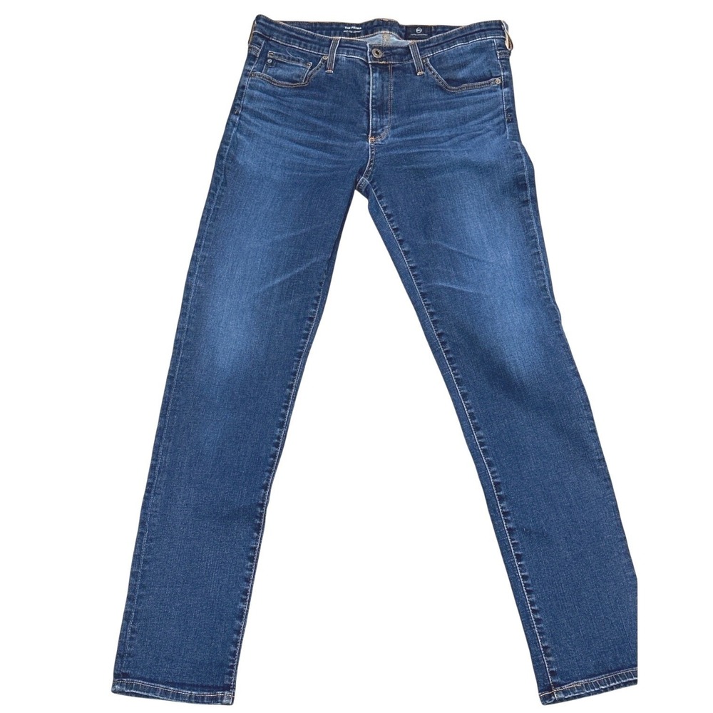 AG Adriano Goldschmied Prima Mid Rise Cigarette Jeans Dark Wash Quiet Luxury 29